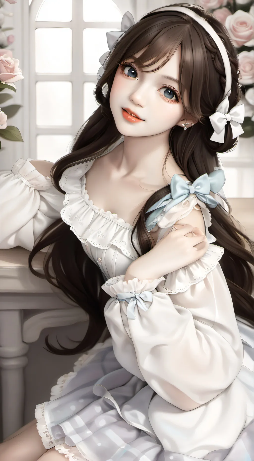 ai character: Cindy White  background