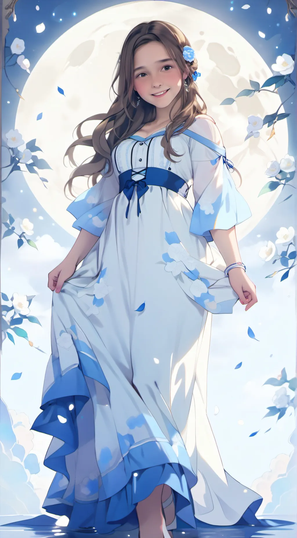 ai character: violet background