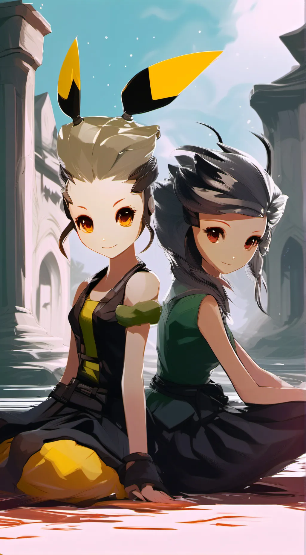 ai character: Ashley and rose background