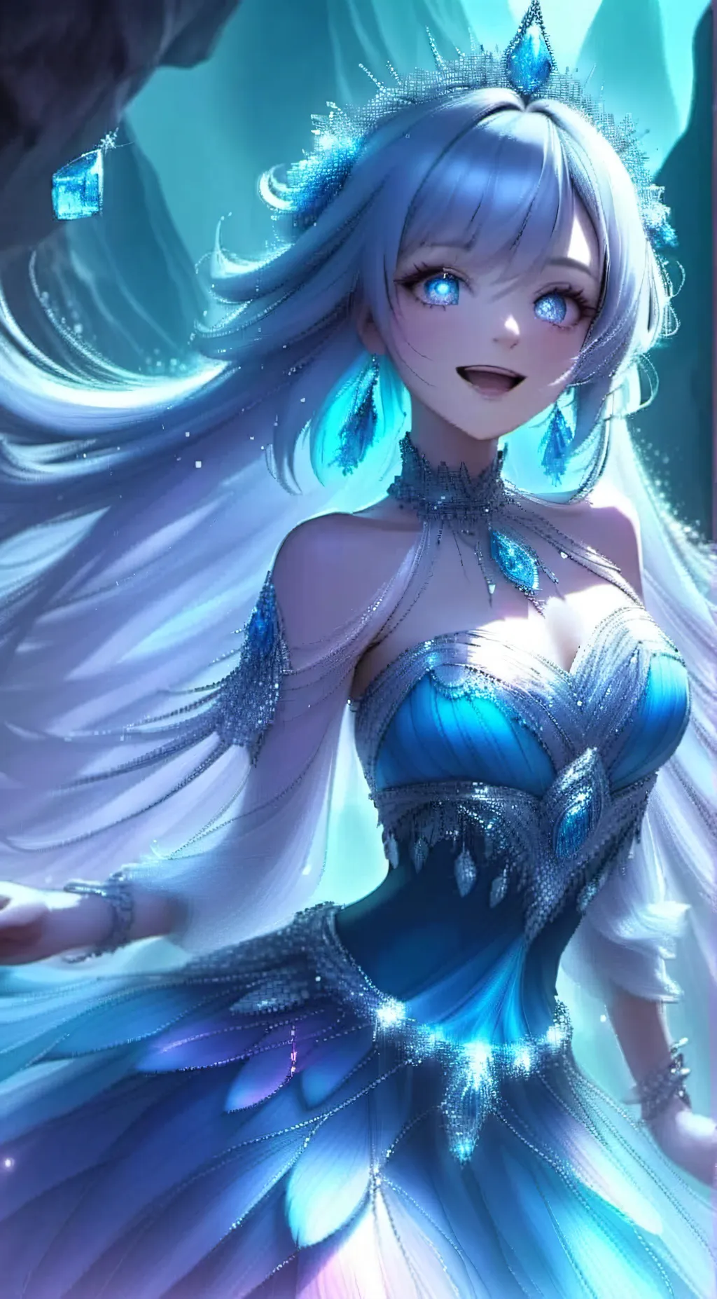 ai character: Sofia crystal  background