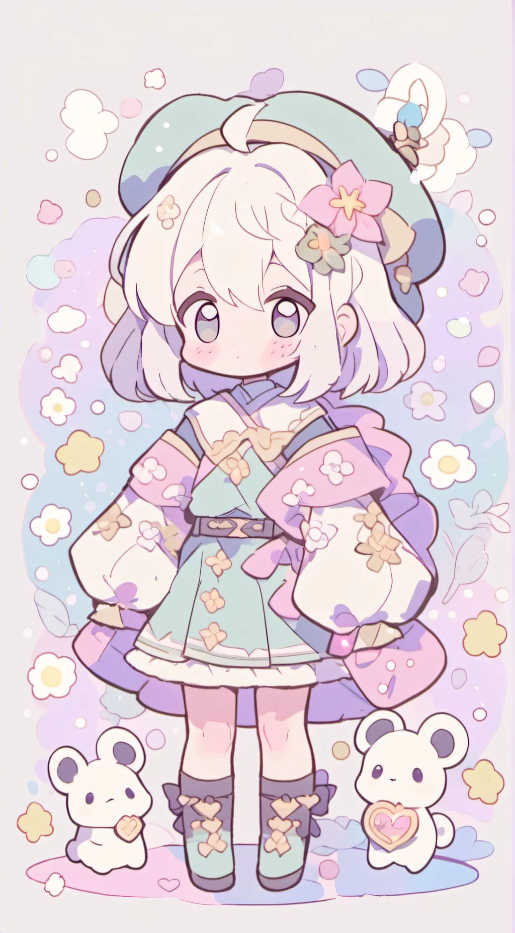 ai character: cute anime girl background