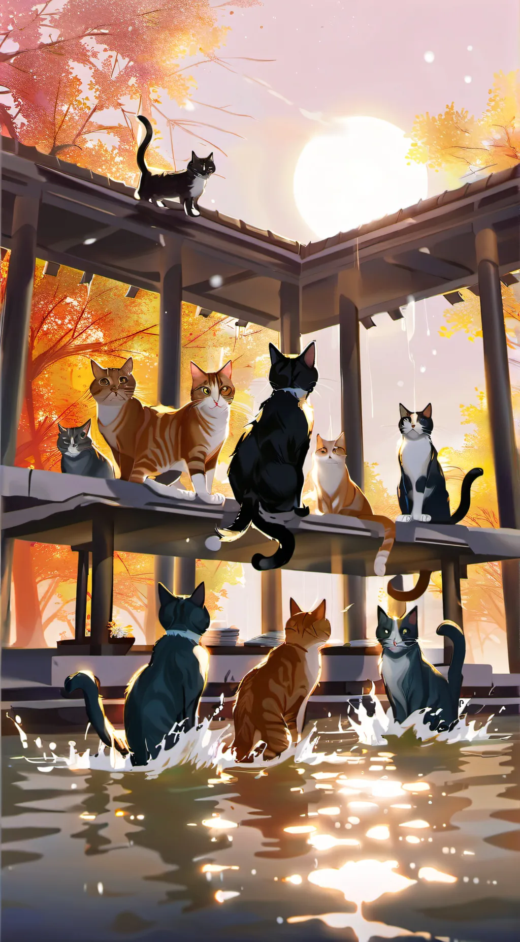 ai character: Autumn background