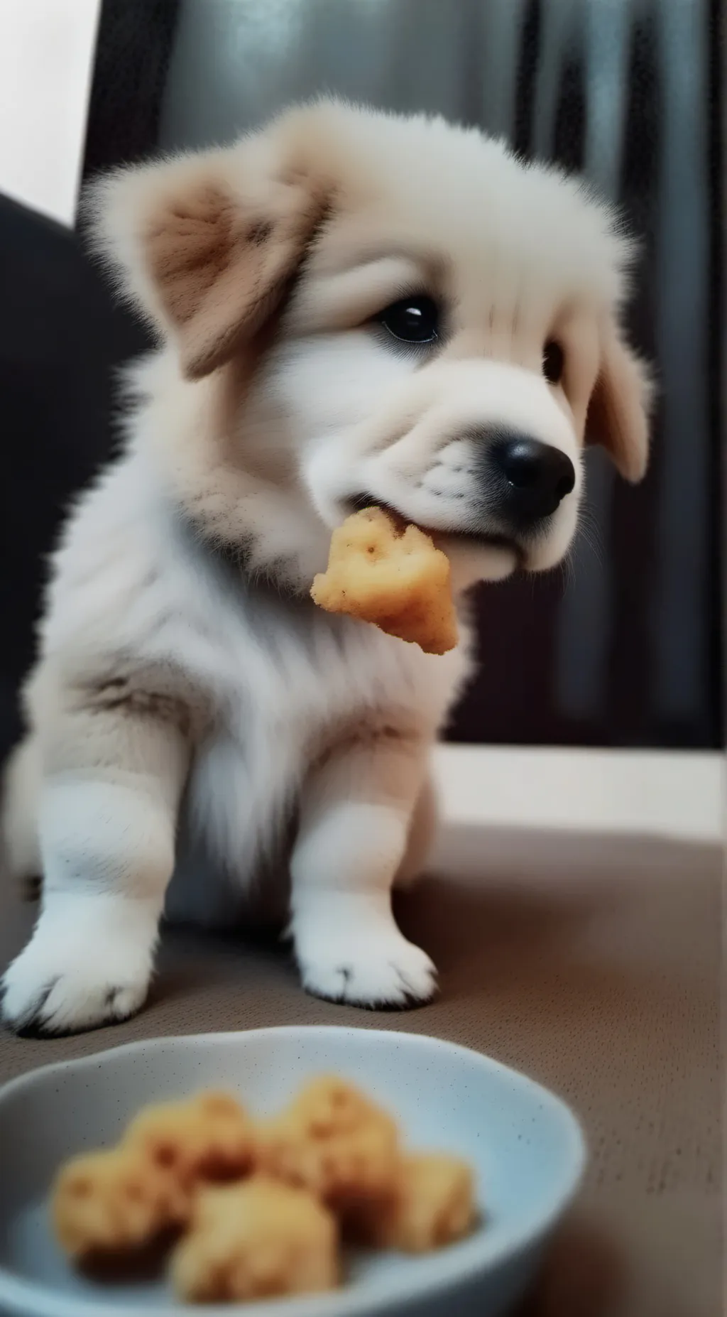 ai character: female dog (bitch) background