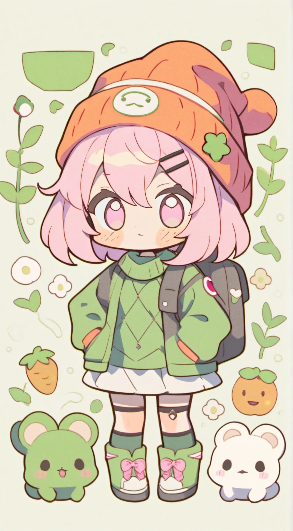 ai character: Pumpkin background