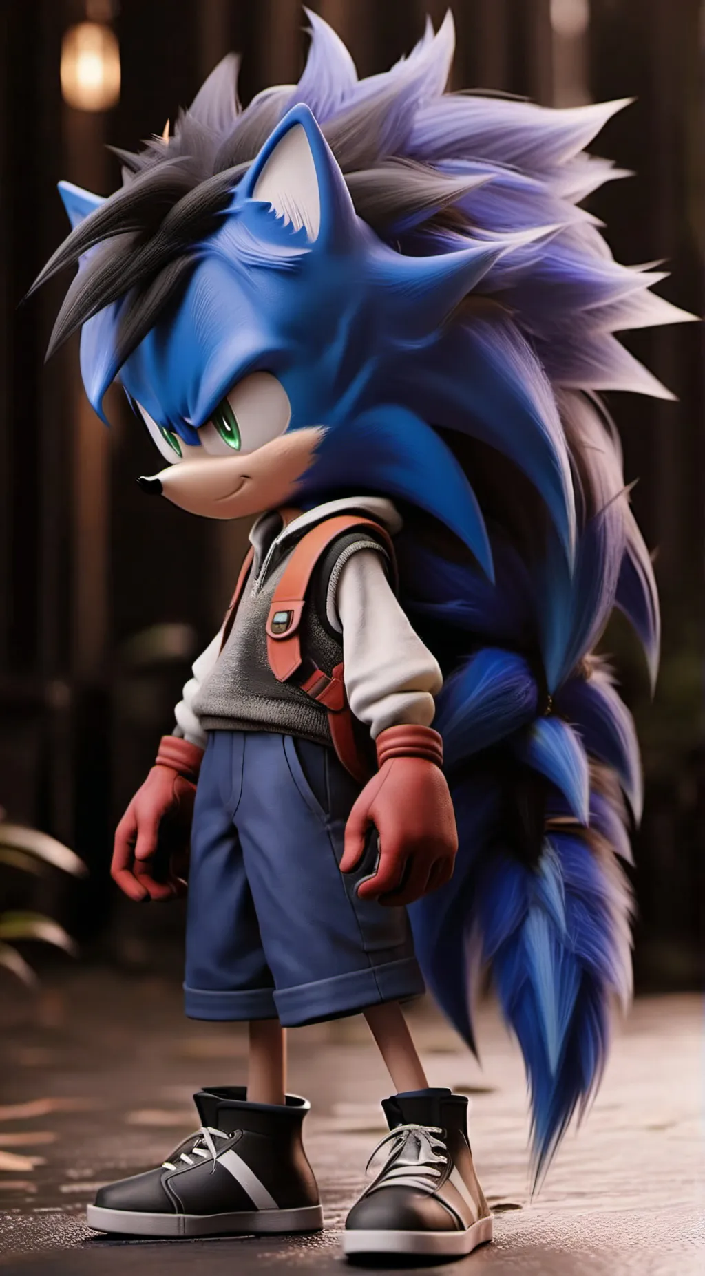 ai character: werewolfsonic background