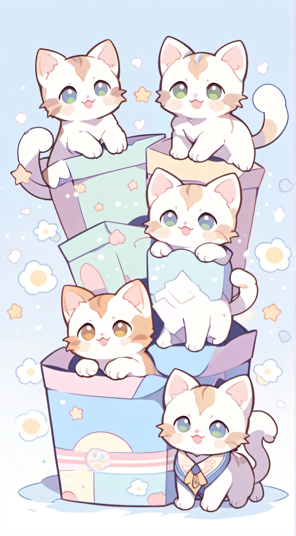 ai character: cat sublings background