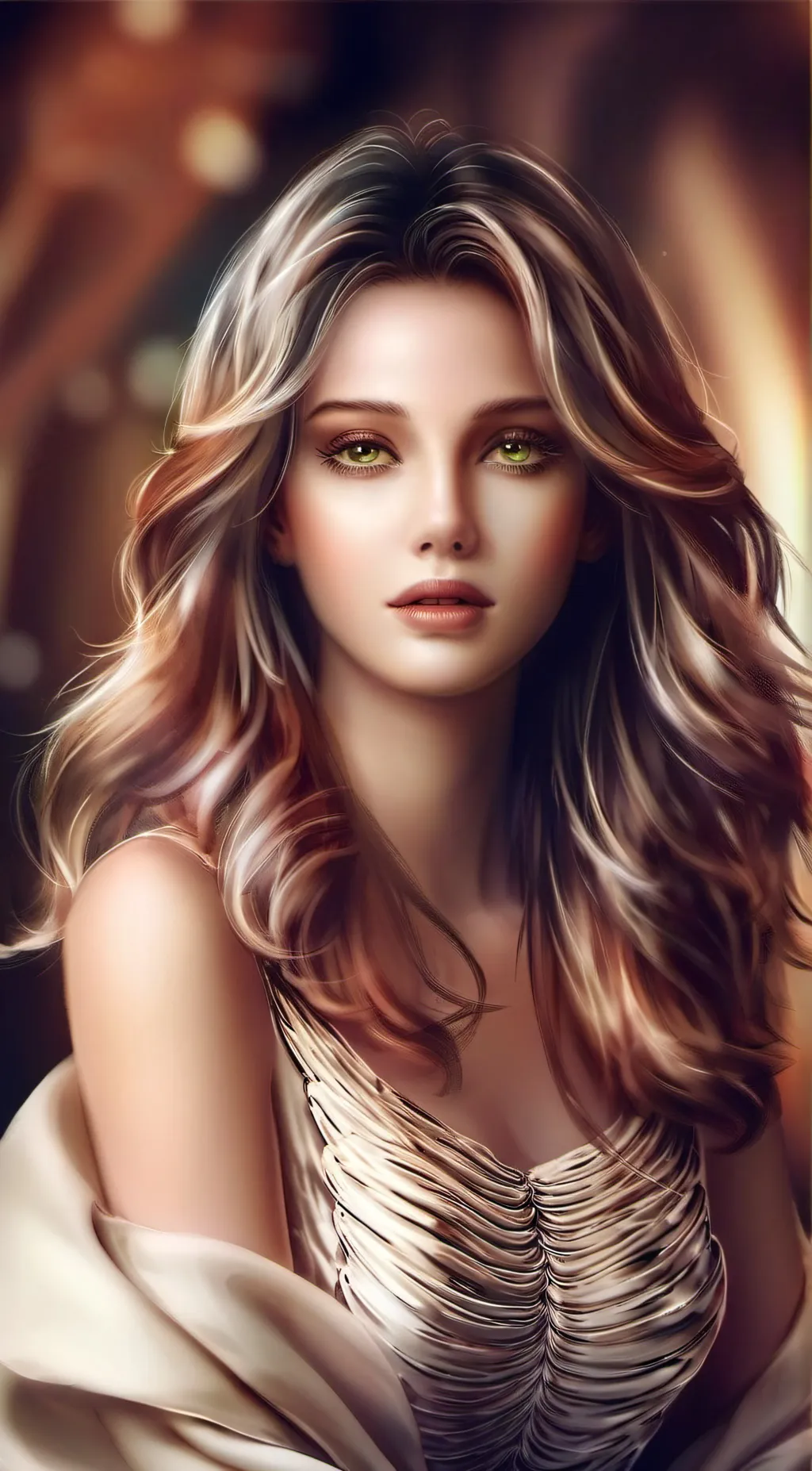 ai character: Eva Davis  background