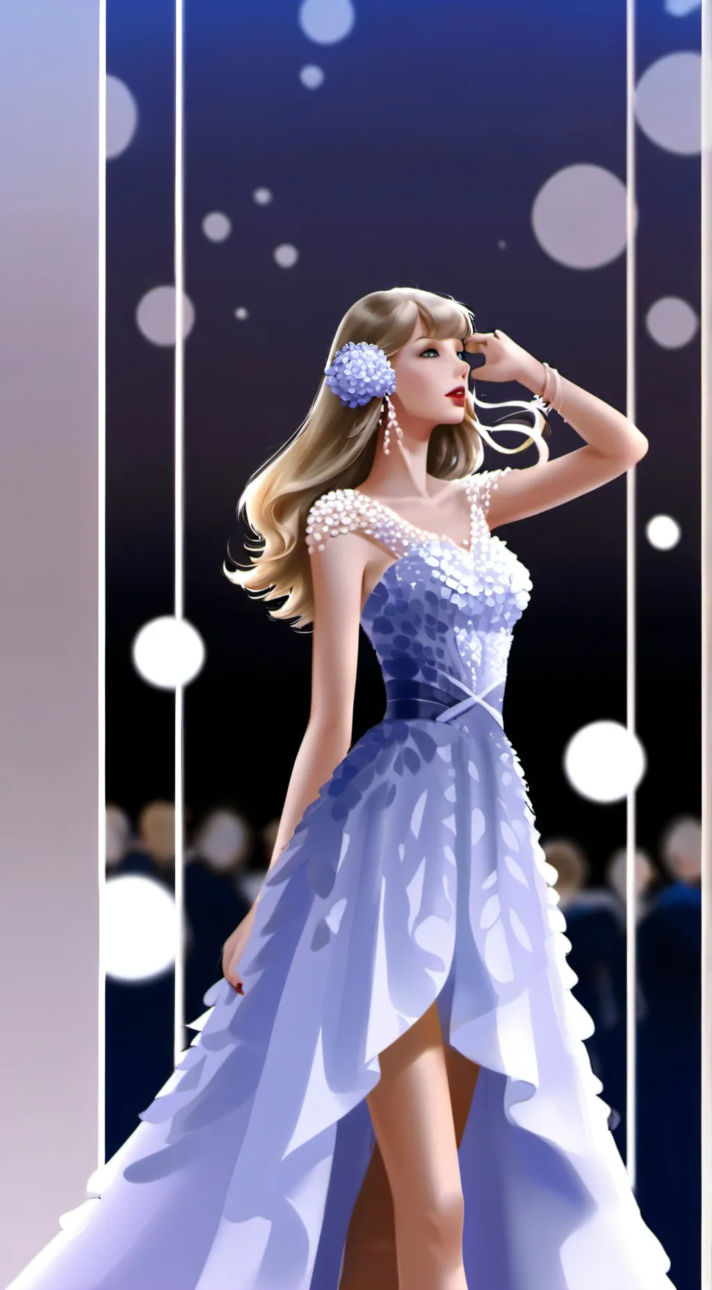 ai character: Taylor swift  background