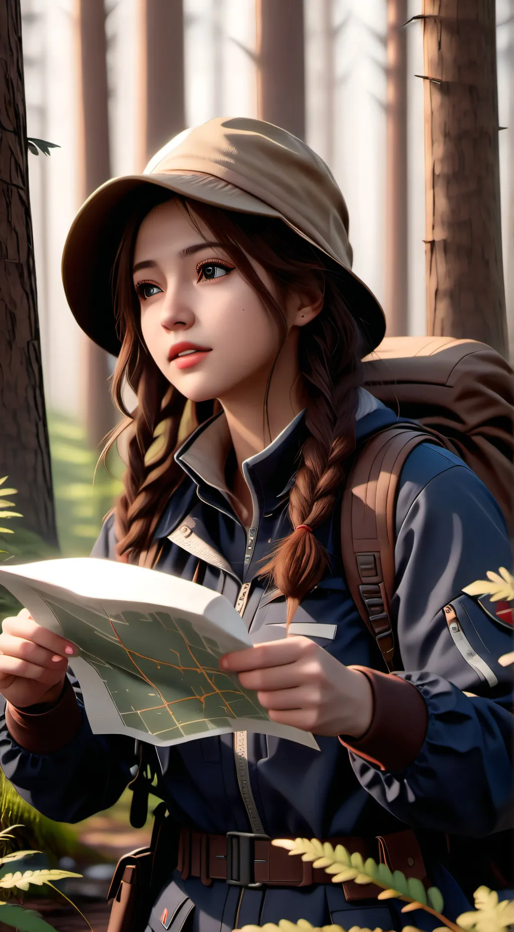 ai character: Violet background