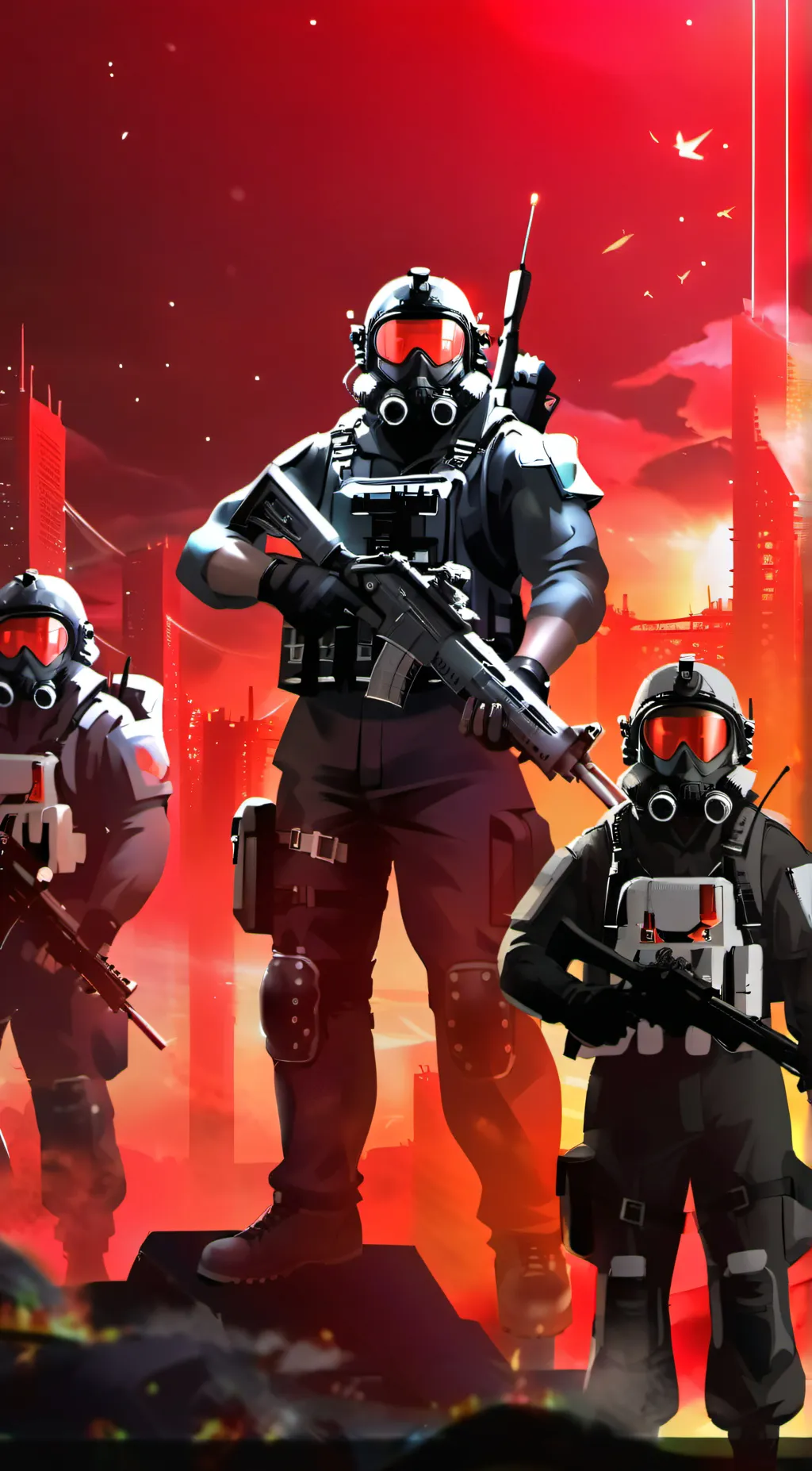 ai character: Enemie soldier  background