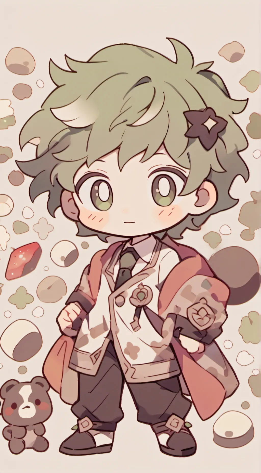 ai character: 💚pro hero izuku💚 background