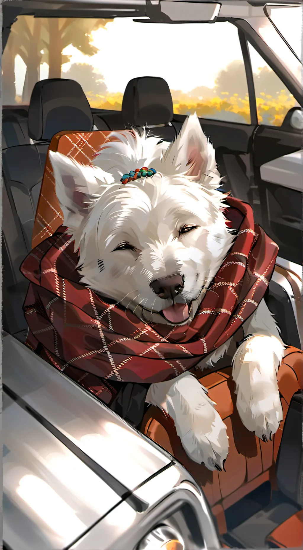 ai character: Cute dog  background