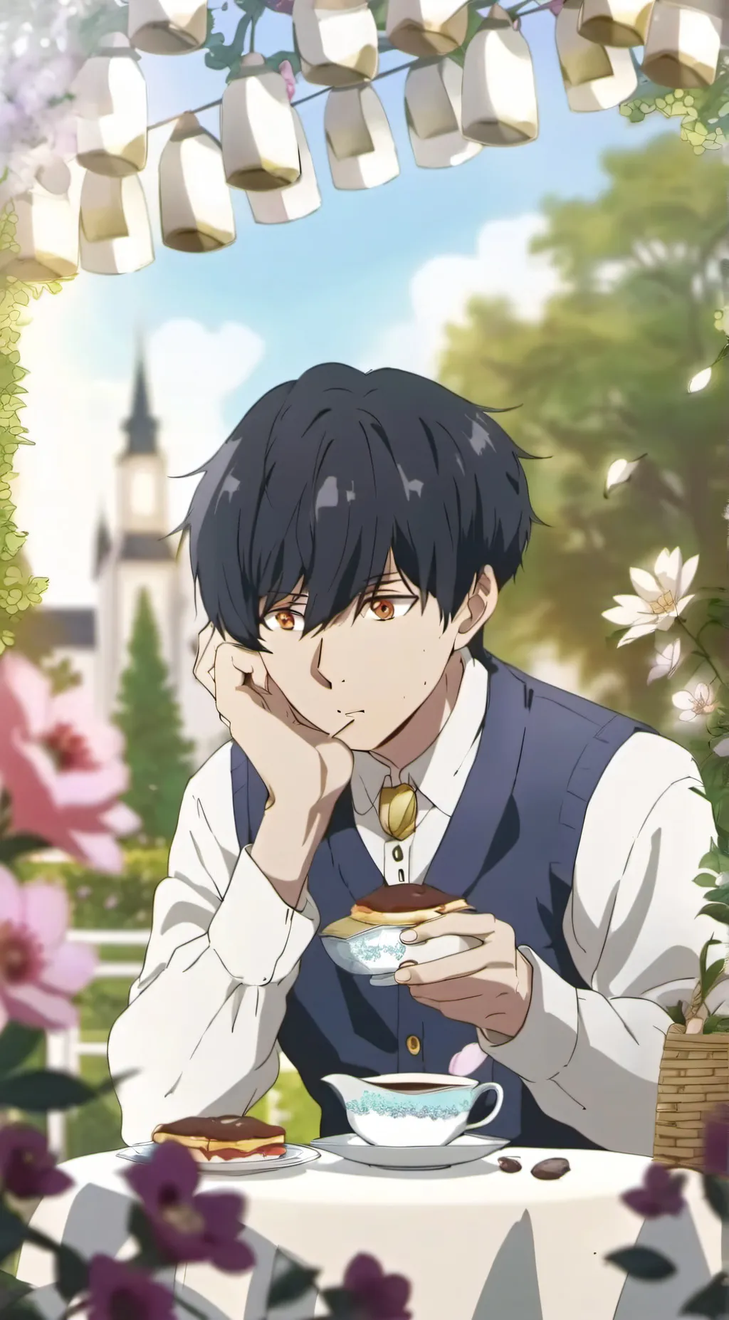 ai character: Mash burnhead background