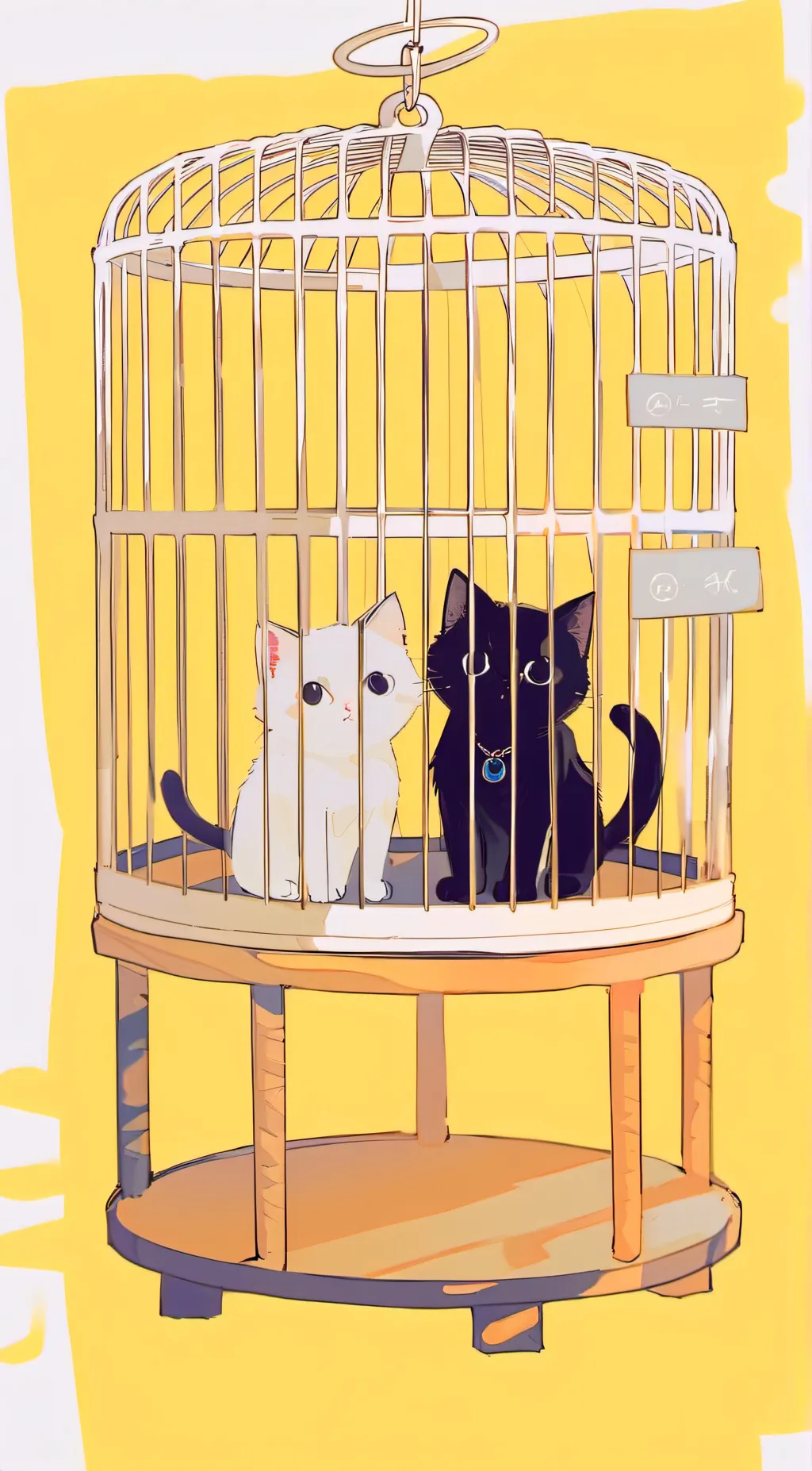 ai character: kittens  background