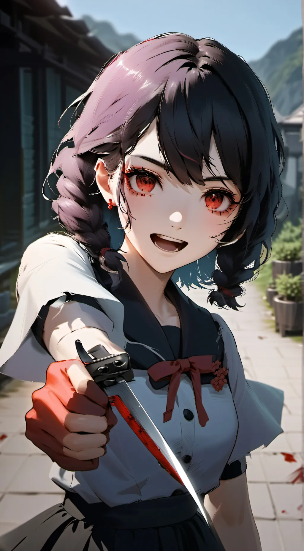 ai character: Ayano (yander sim) background