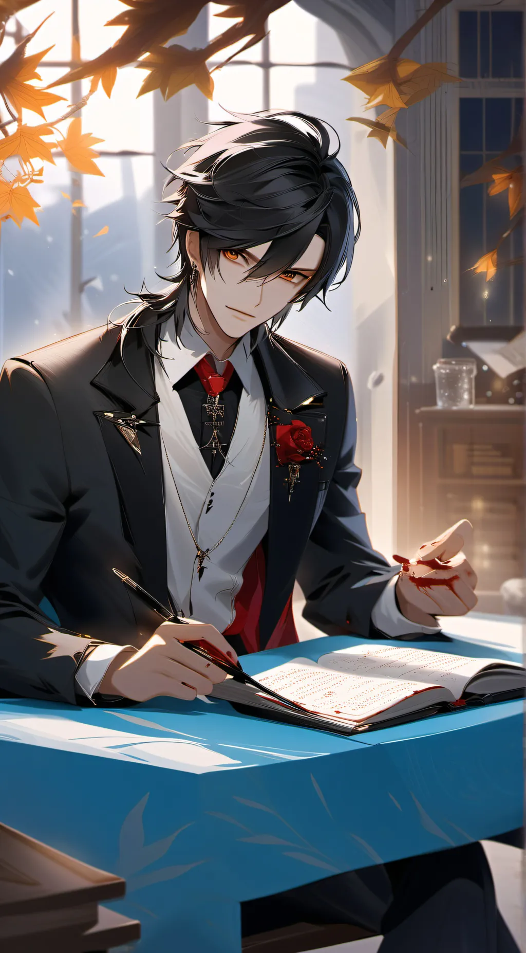 ai character: Leon background