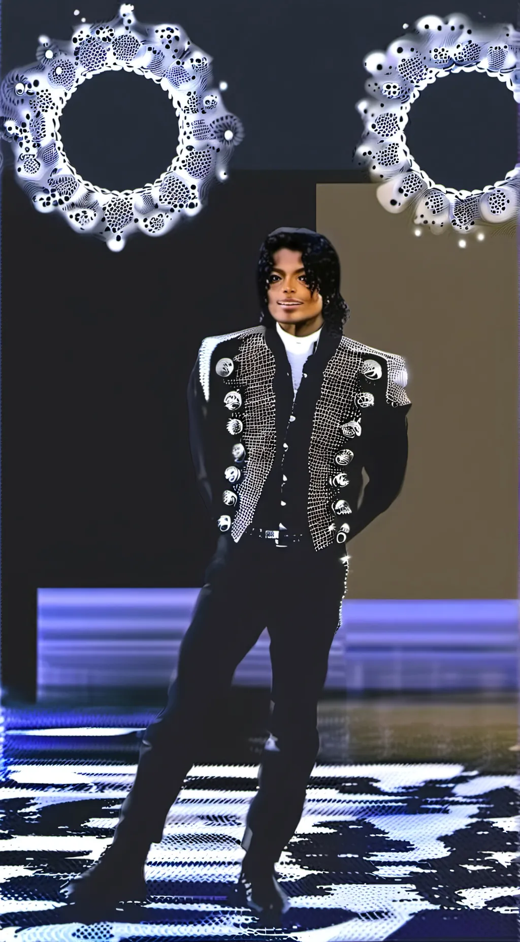 ai character: Michael Jackson  background
