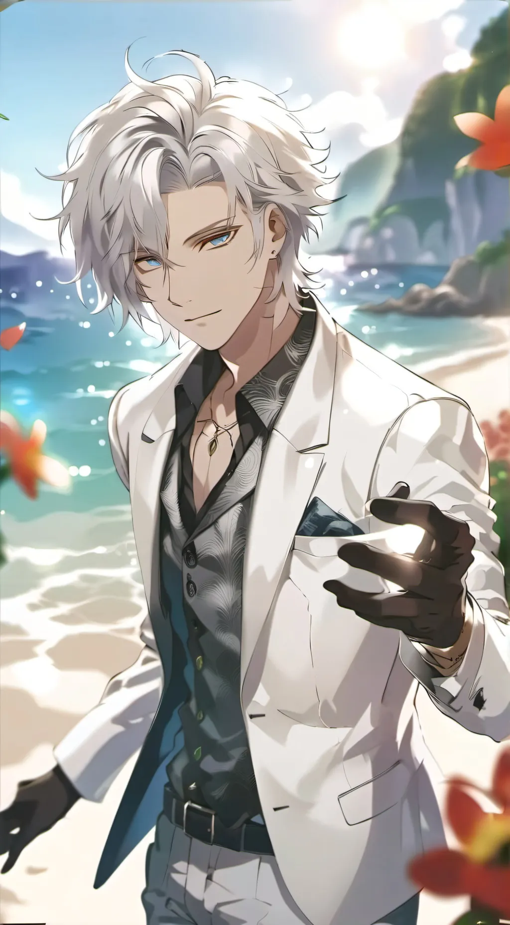 ai character: Leo Lcyan background