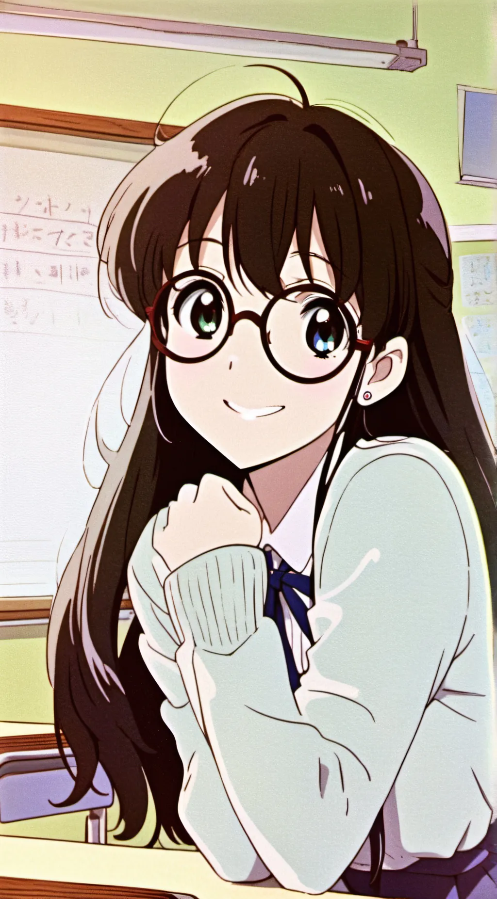 ai character: Violet background