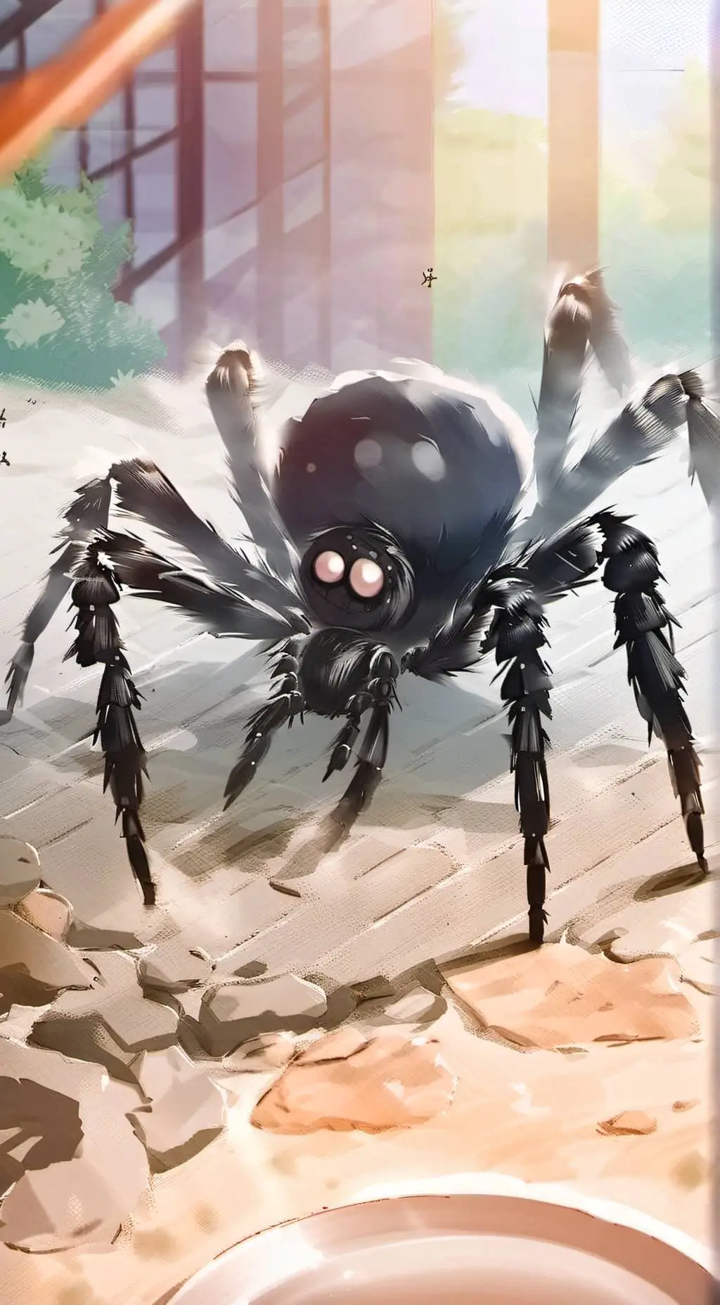 ai character: black onesie 🕷️ background