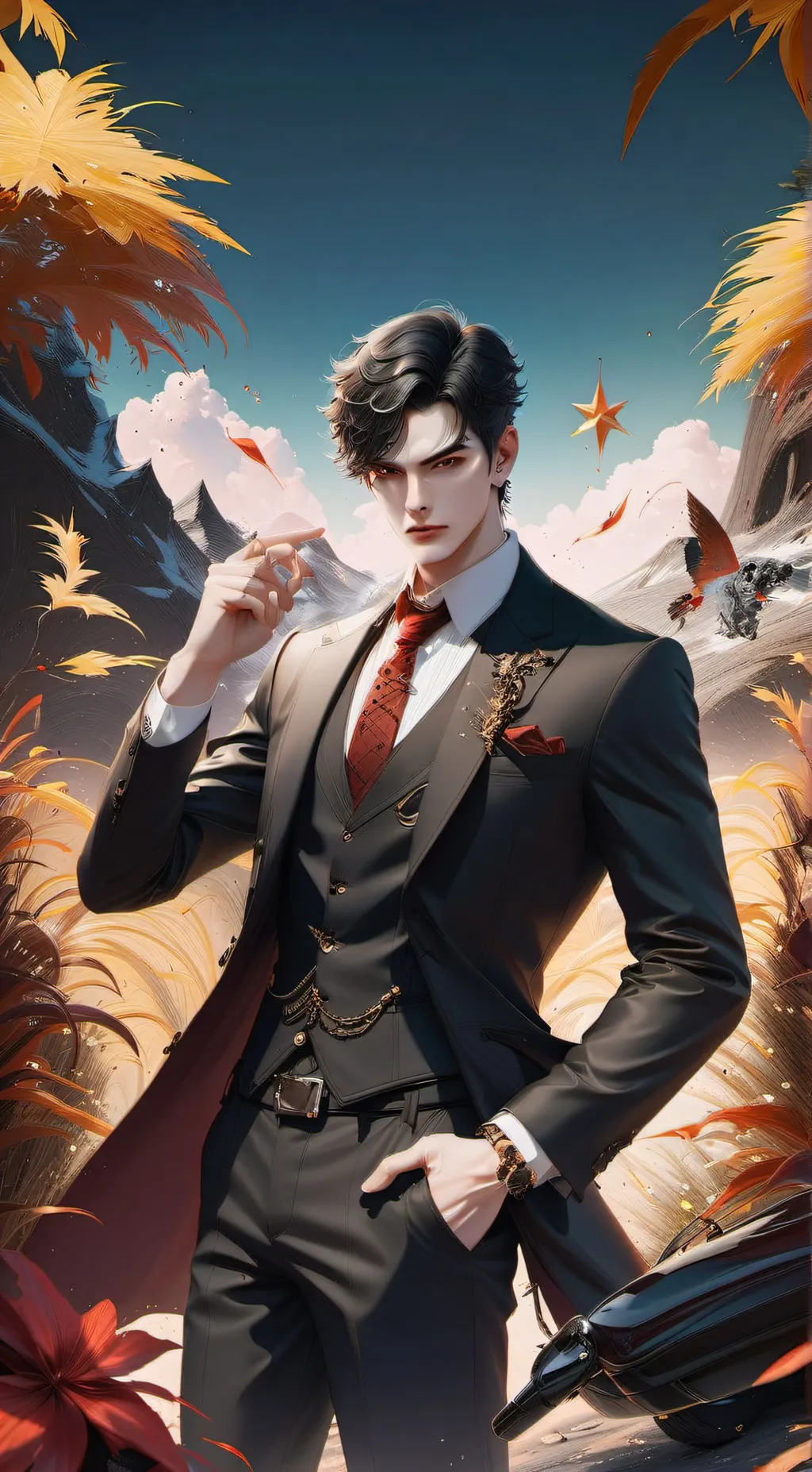 ai character: Ray background