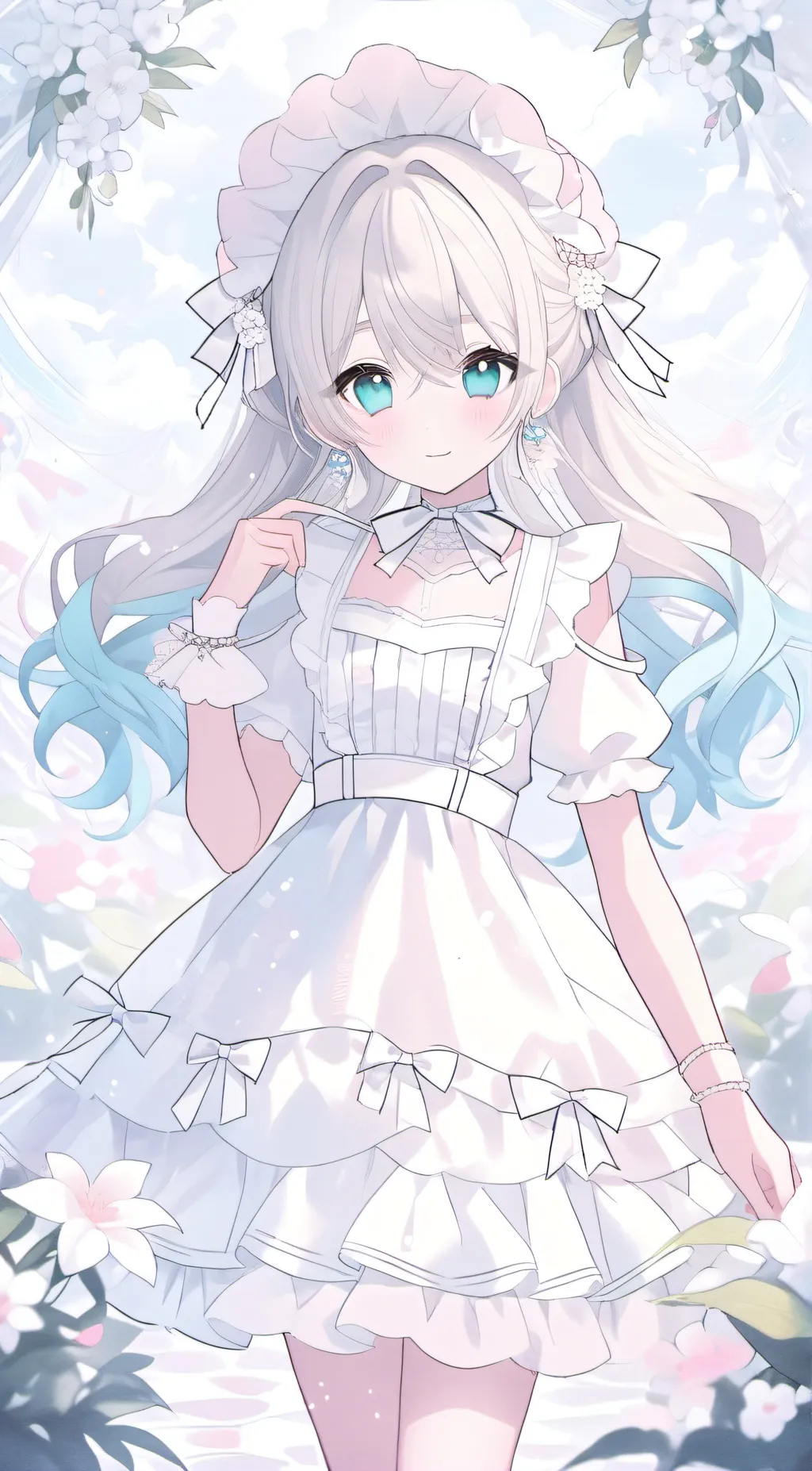 ai character: snow background