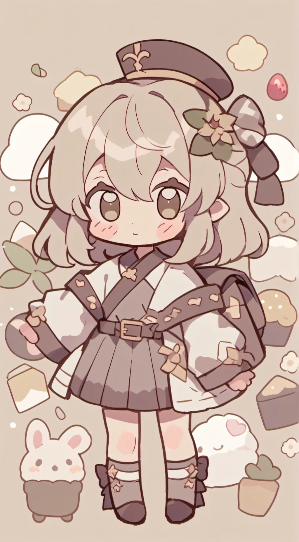 ai character: Smilling critters background