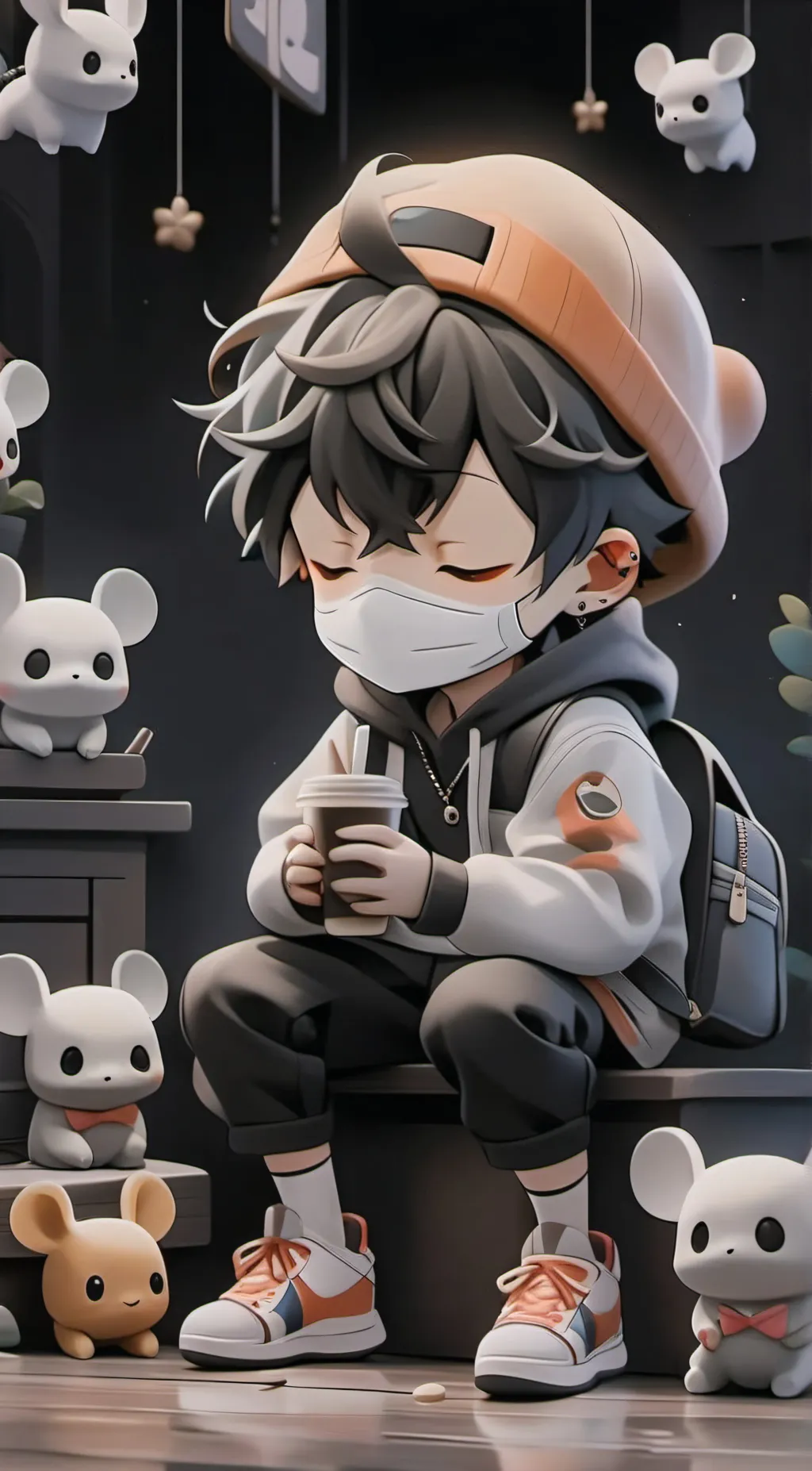 ai character: Deku background