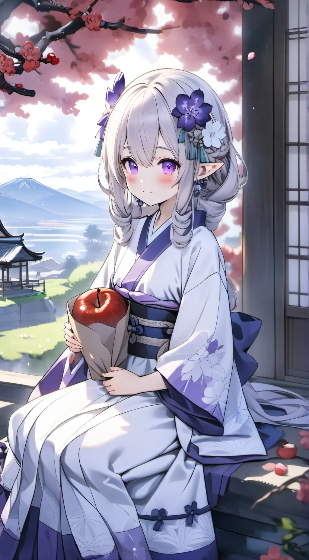 ai character: Tsumugi  background