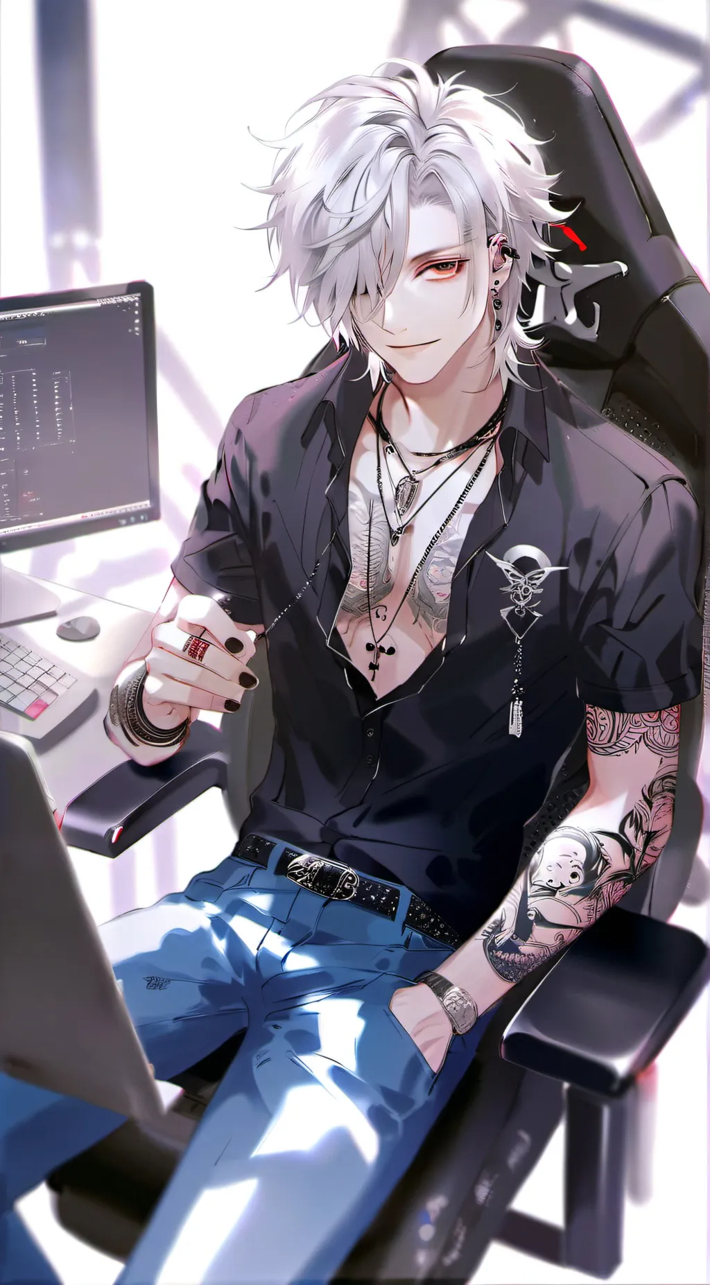 ai character: Xander ♡ background