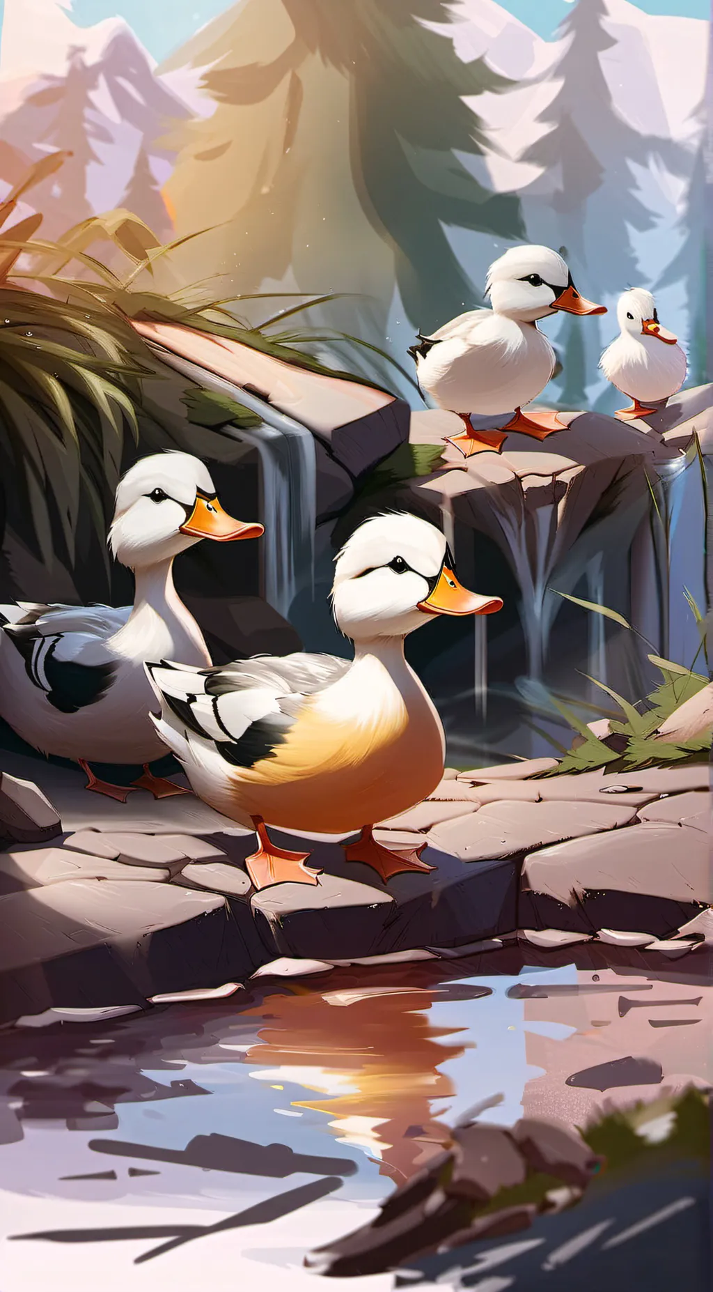 ai character: duck  background