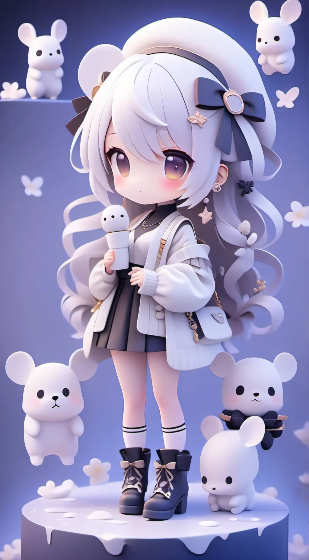 ai character: ice bear🧊🐻‍❄️ background