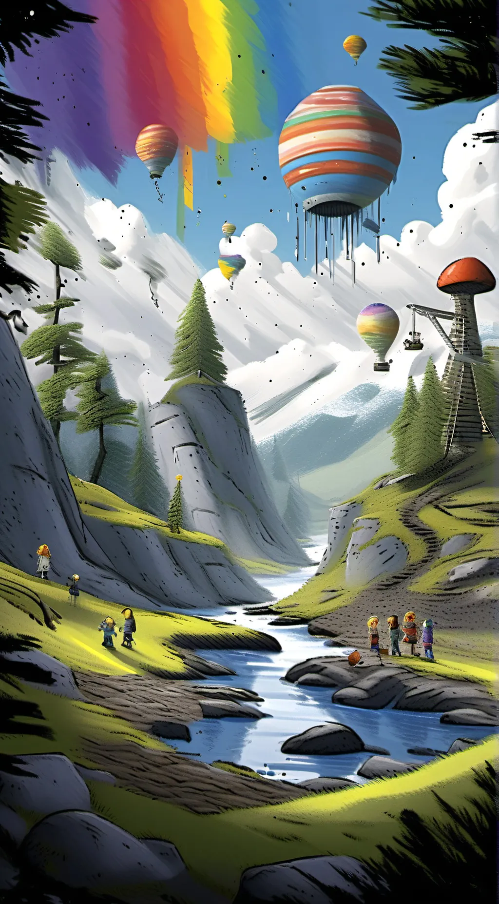 ai character: Rainbow friends! background