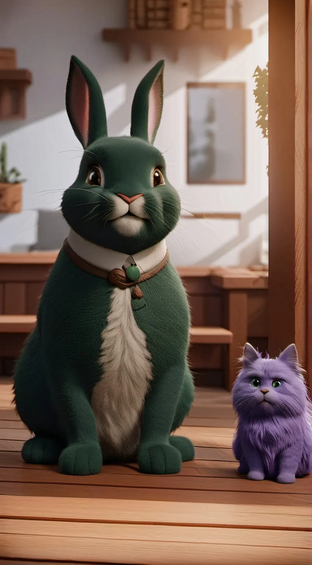 ai character: Hoppy X Catnap background