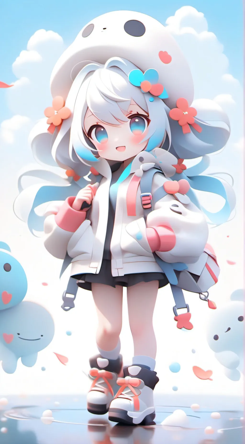 ai character: autum background