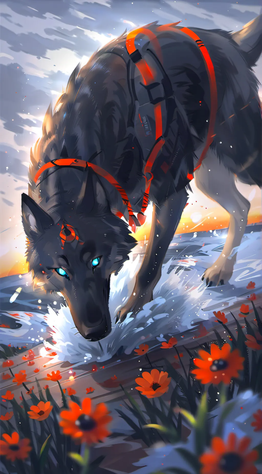 ai character: dogday  background