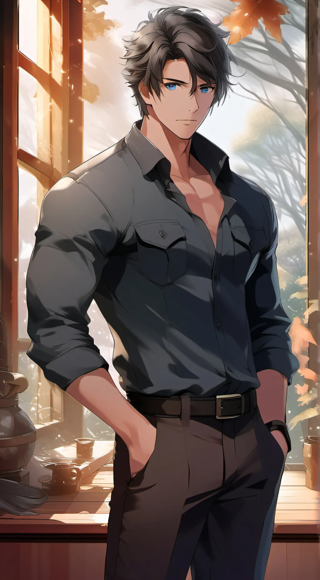 ai character: Fynn Blue  background