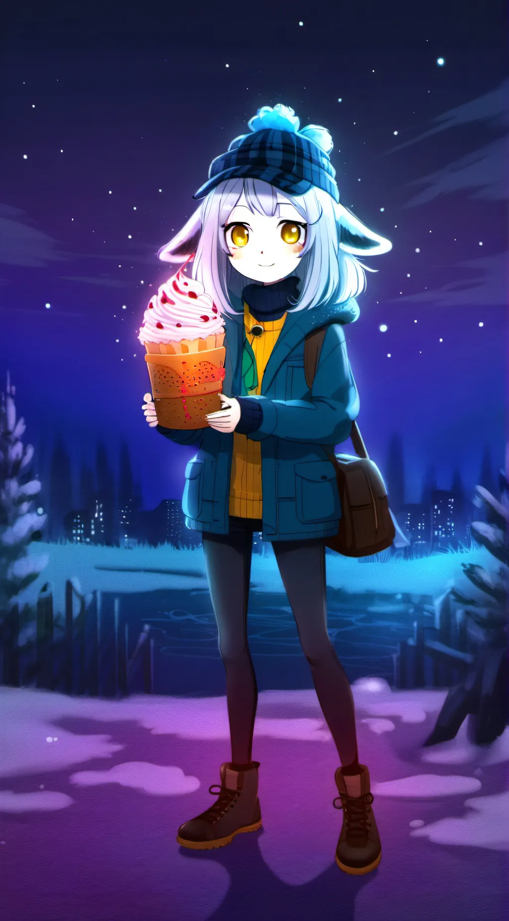 ai character: Smiling critters  background