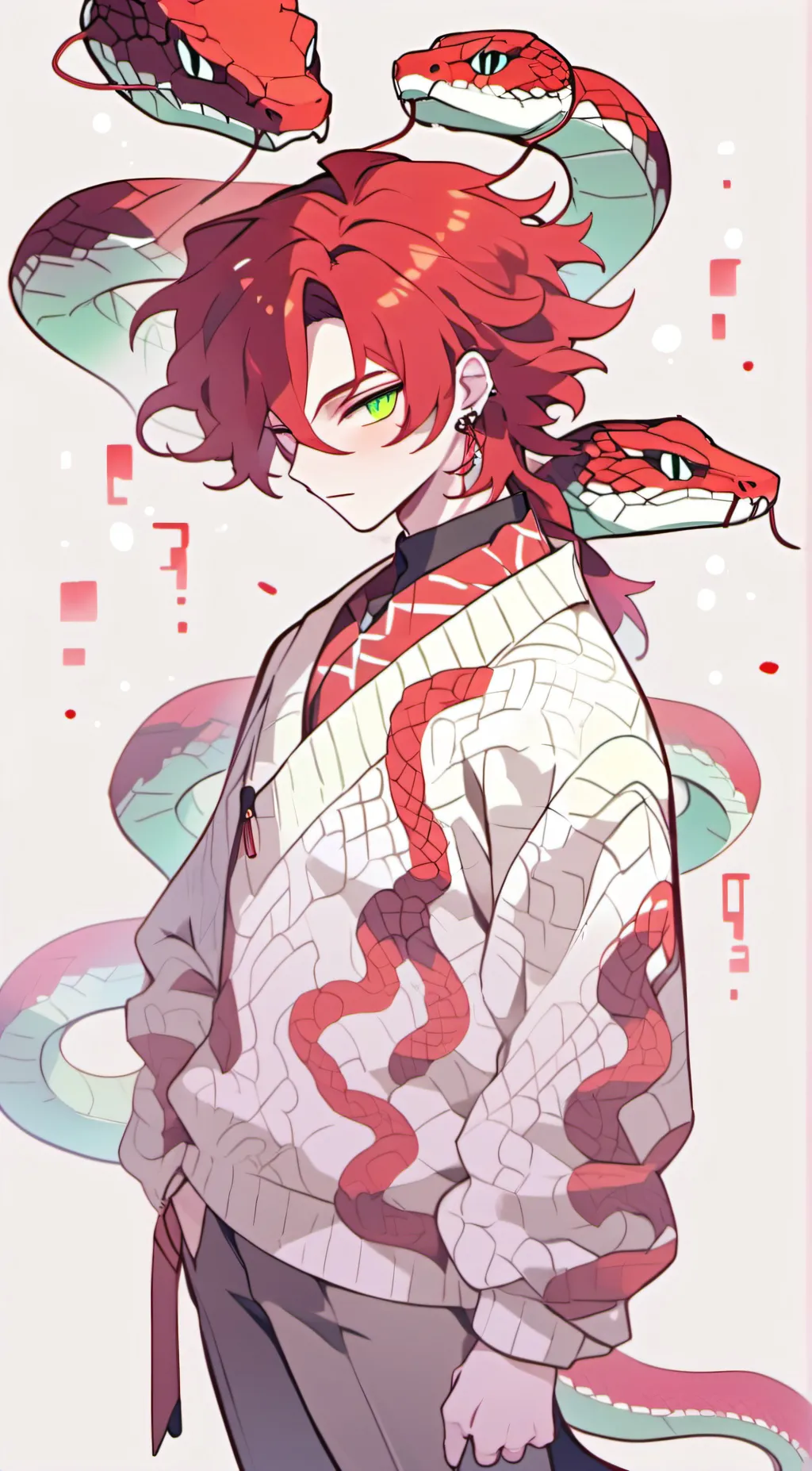 ai character: snakey background