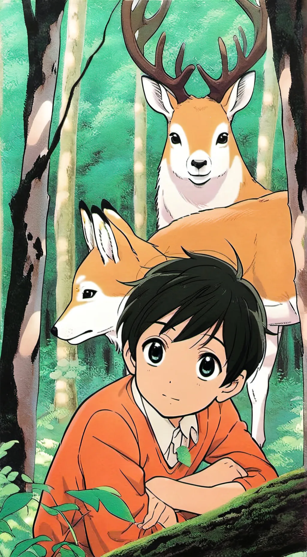 ai character: "Forest Boy" background