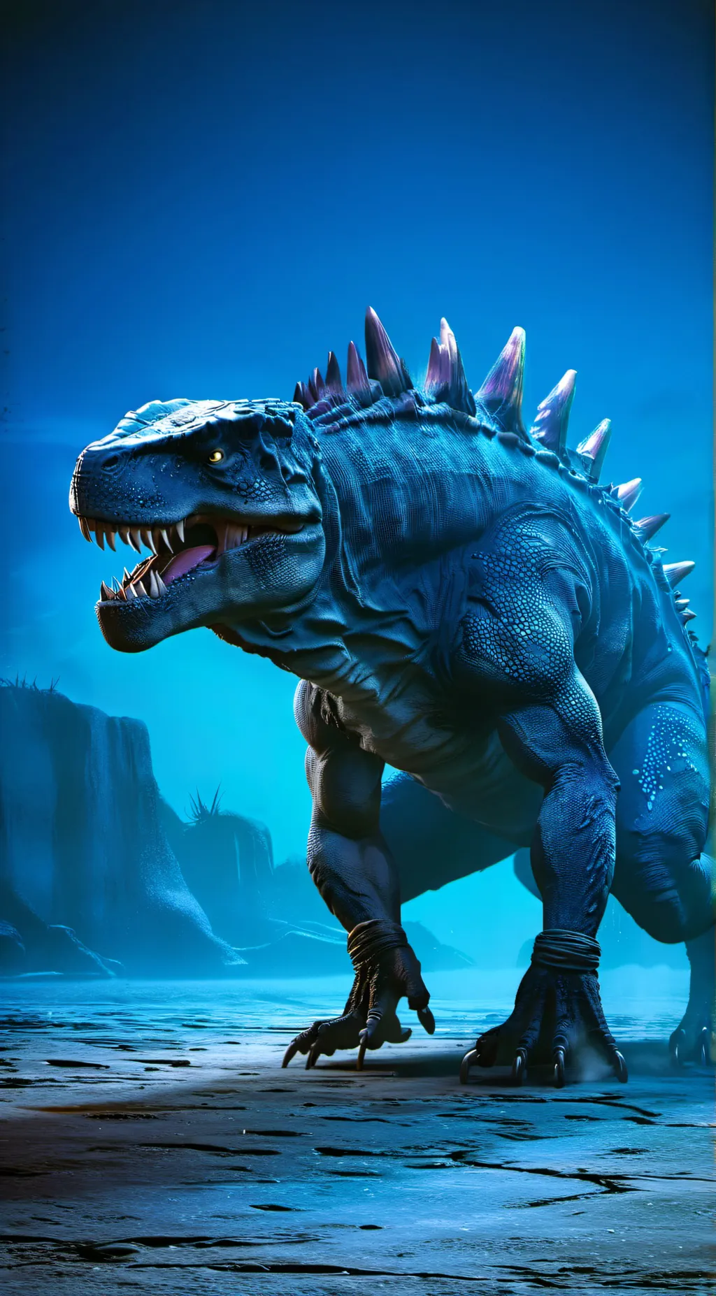 ai character: Godzilla background