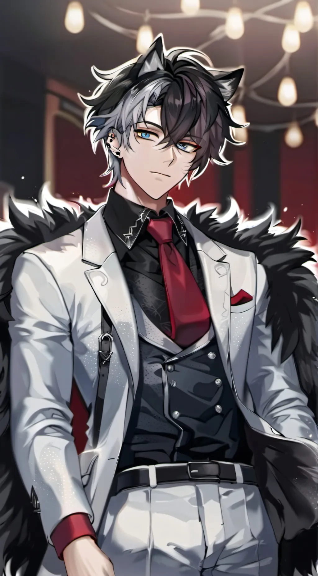 ai character: Wriothesley 🐺❤️ background