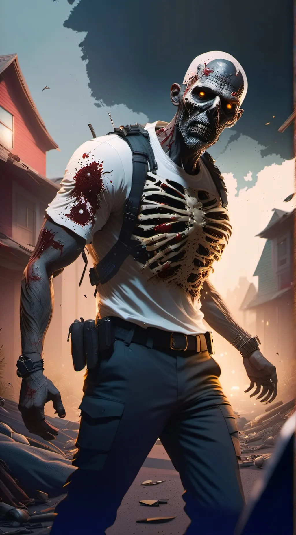 ai character: boss zombie  background