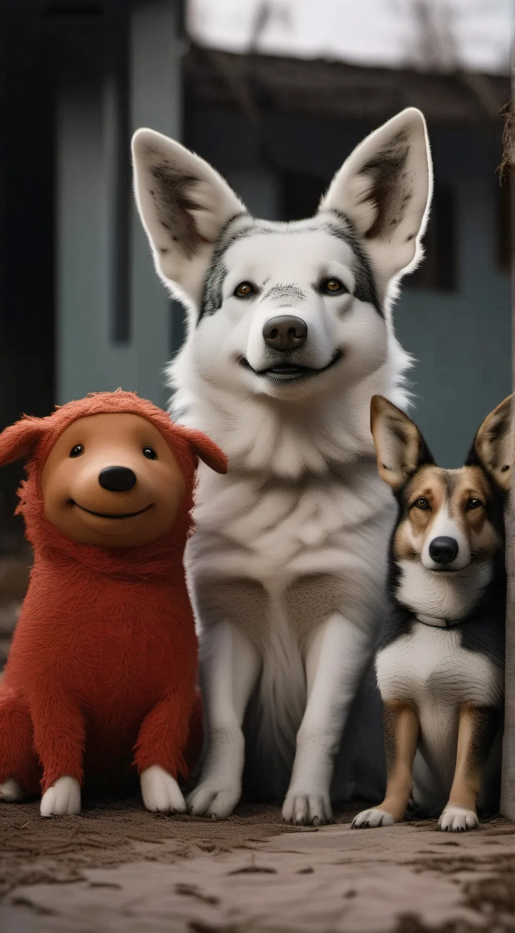 ai character: smiling critters  background