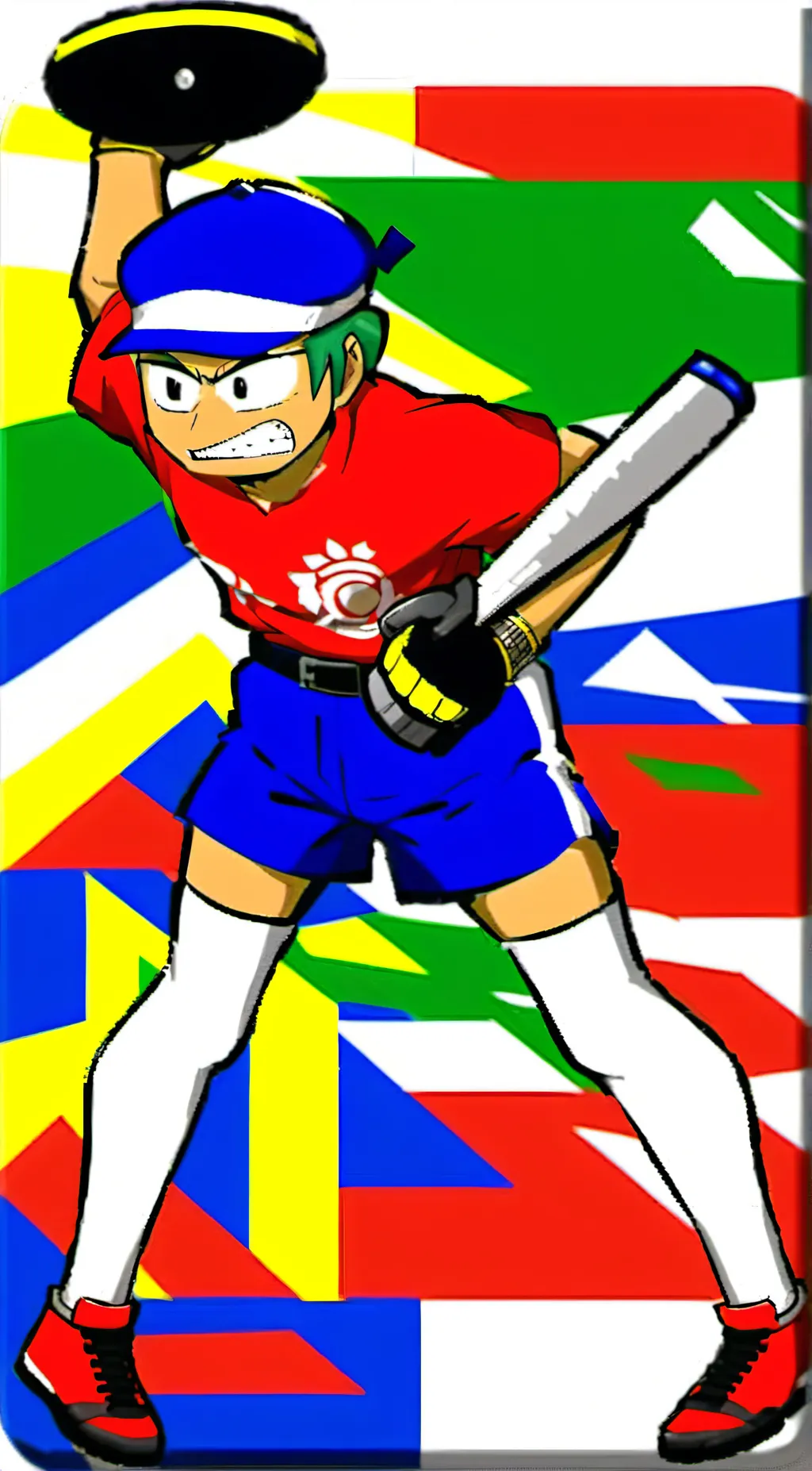 ai character: Super Mean Basebal background