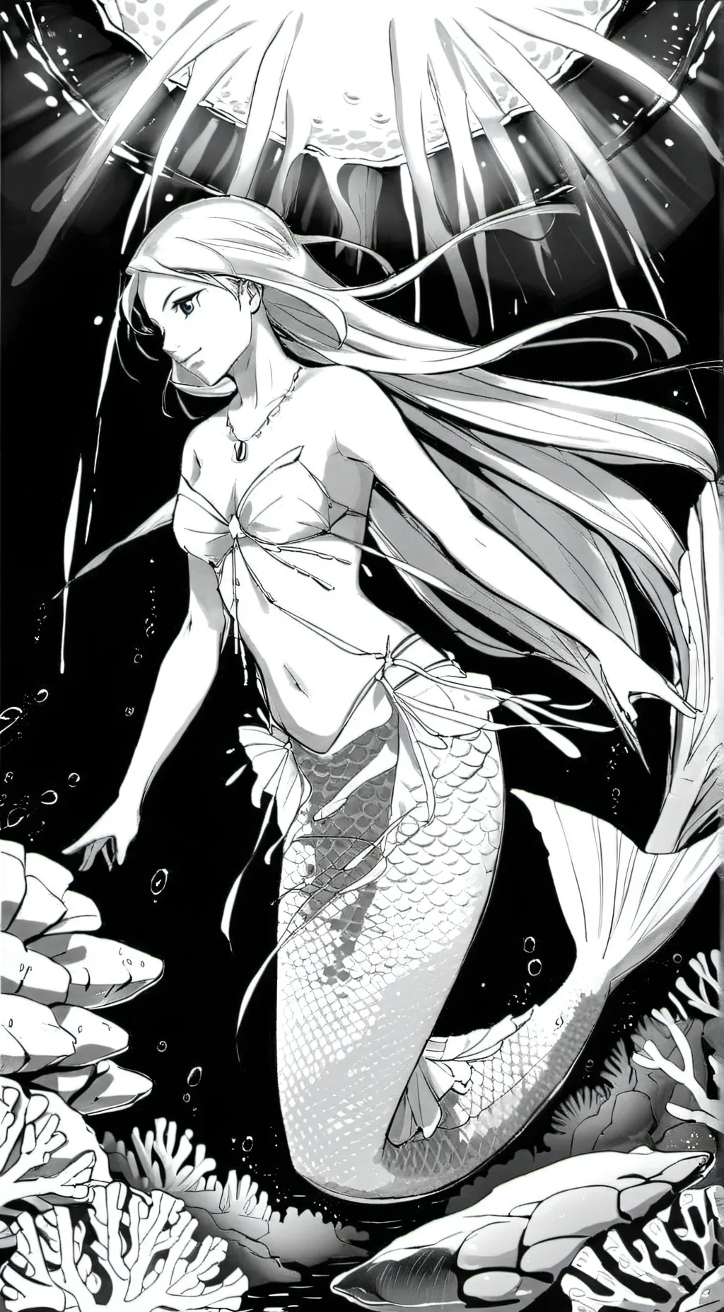 ai character: Snowfall background