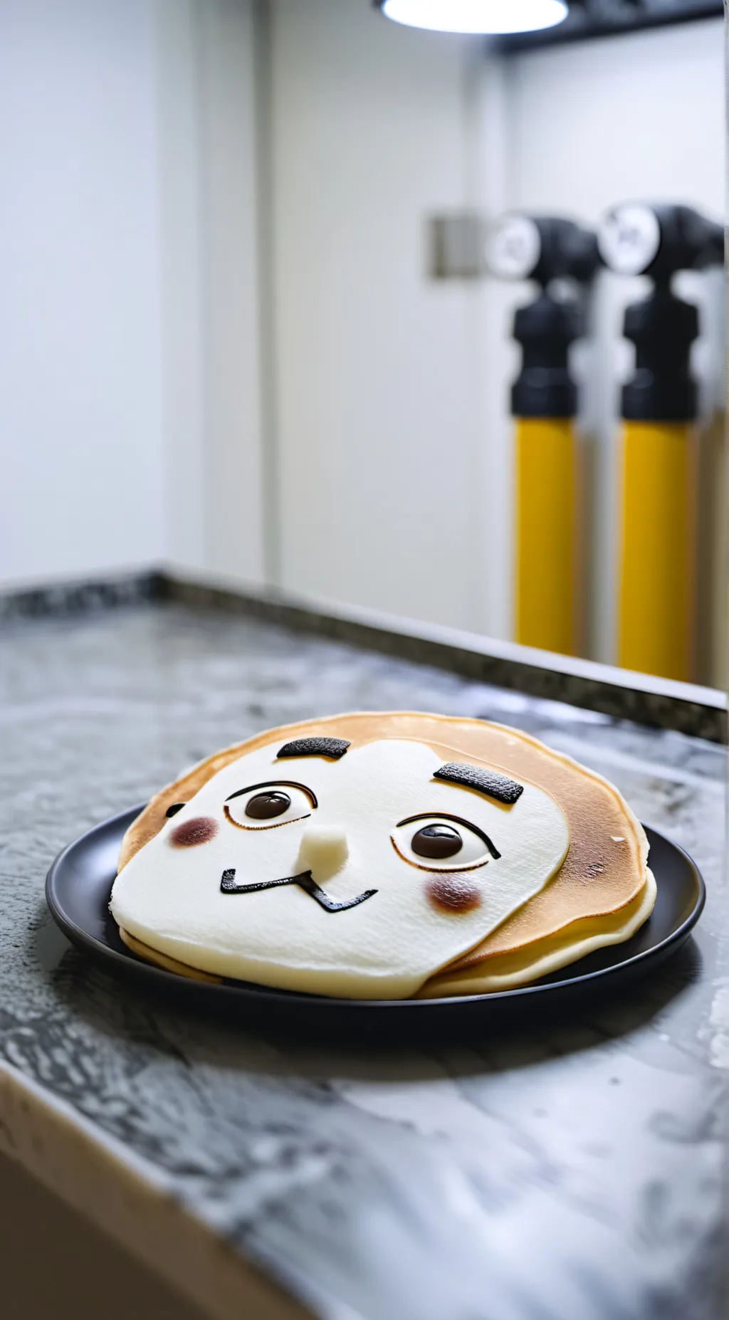 ai character: ur local PANCAKE background