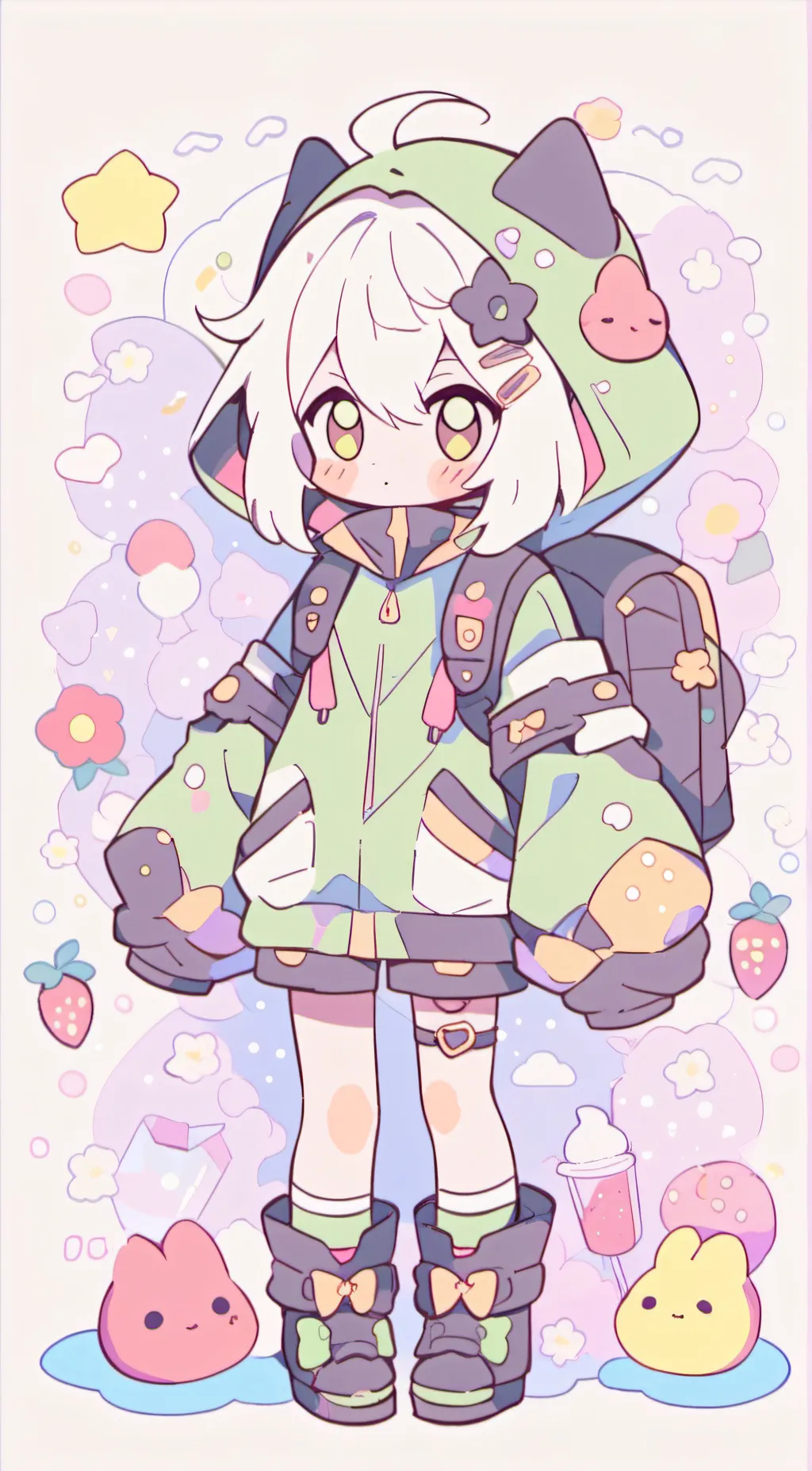 ai character: mitten background