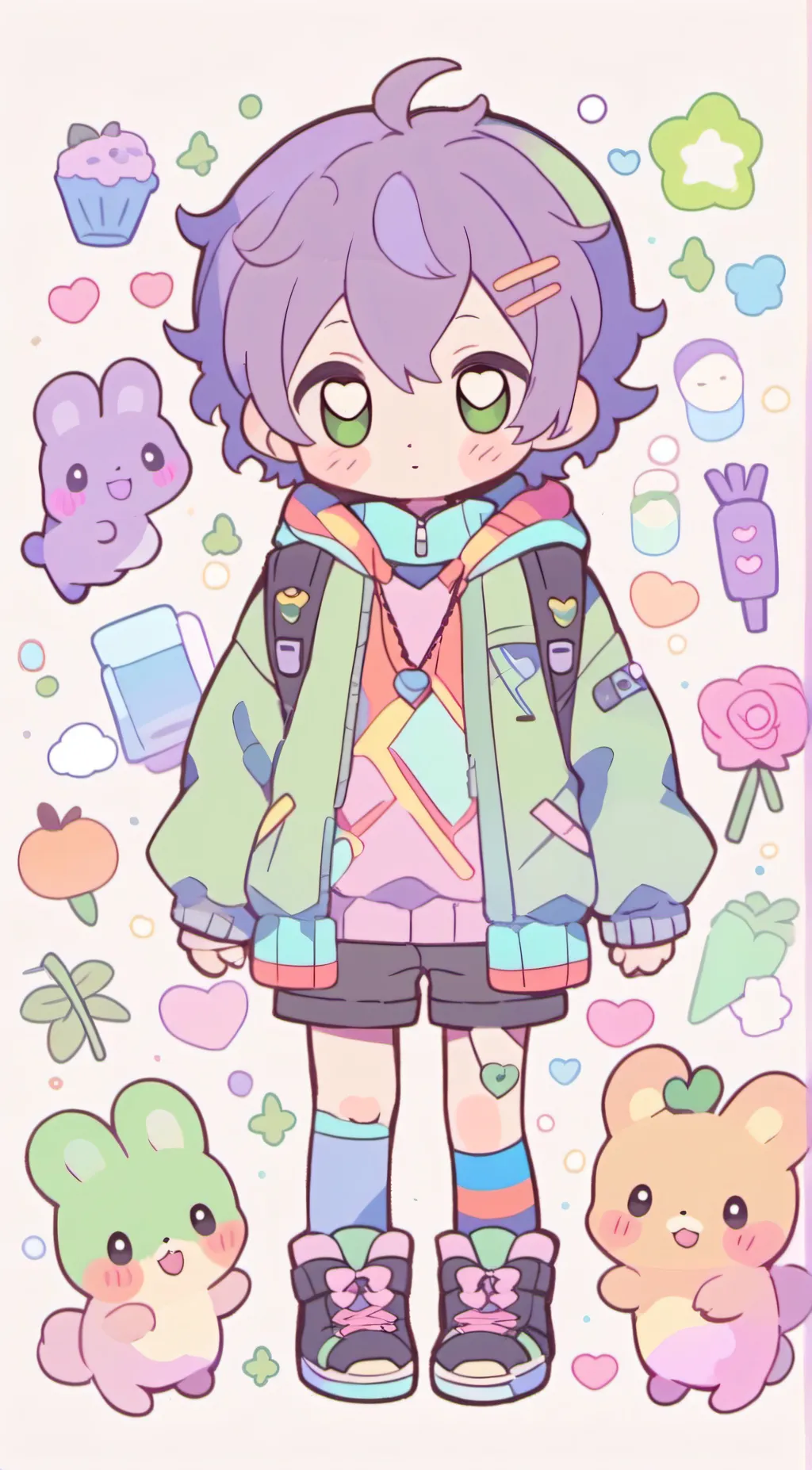 ai character: Rainbow friends! background