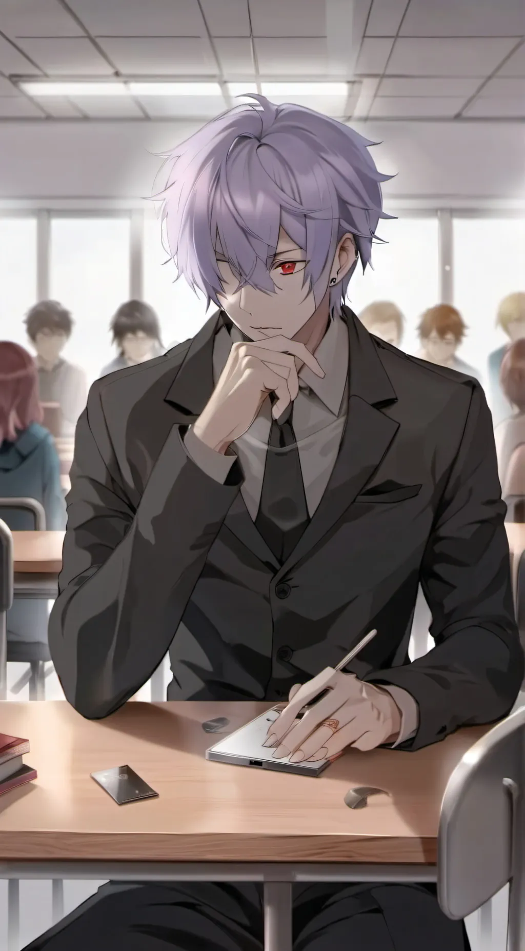 ai character: Levi  background